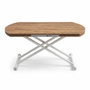 Hanah Home Mesa de Comedor Extensible Yan Yari Oval - Nogal y Blanco